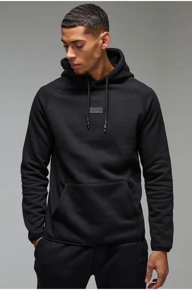 Man Active Regular Fit Badge Hoodie