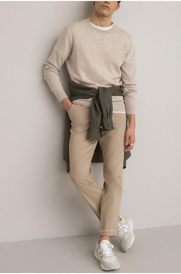 Merino Wool Jumper/Sweater with Crew Neck