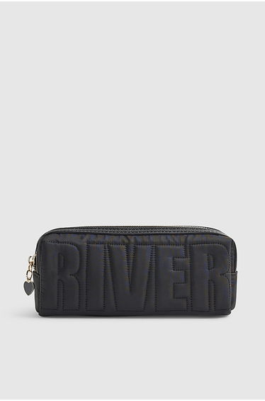 Black Ri Quilted Pencil Case