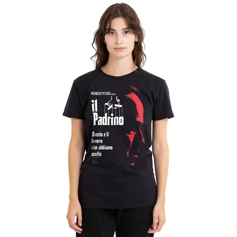 The Godfather Unisex Adult Italian Profile T-Shirt - Black