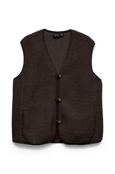 Sherpa Sleeveless Cardigan