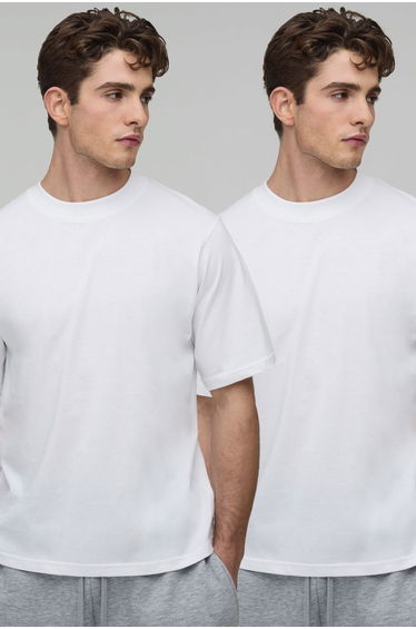 2 Pack Basic Regular Fit T-Shirt - white