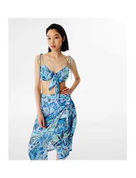 Patterned wrap skirt - 1