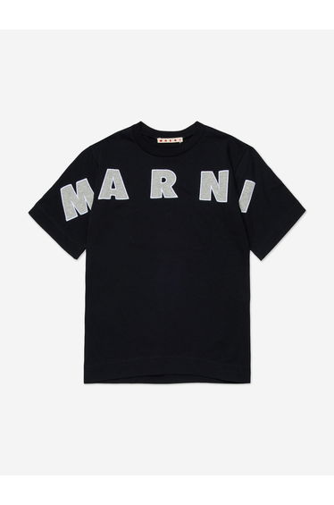 MARNI Kids Logo T-Shirt in Black