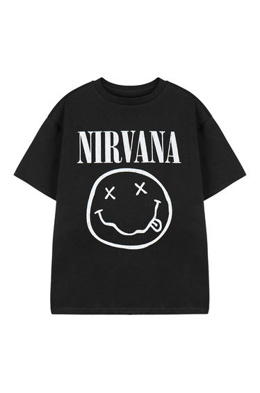 Nirvana Boys Logo Short-Sleeved T-Shirt - Black