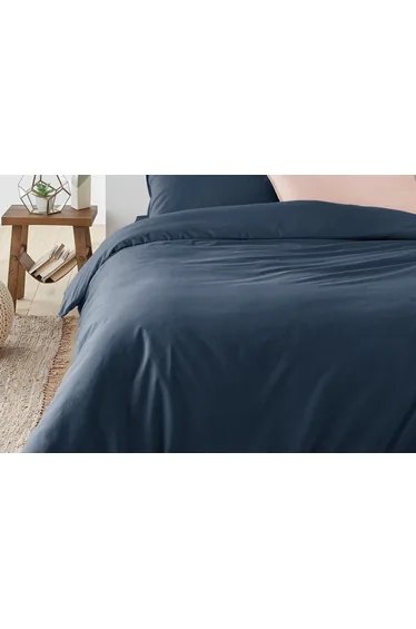 شرشف سرير قطن مغسول سادة بحواف مطاطية