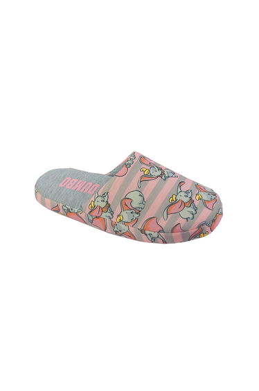 Disney Womens/Ladies Dumbo Slippers - Pink/Grey