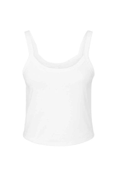 Bella + Canvas Womens/Ladies Spaghetti Strap Tank Top - Solid White Blend