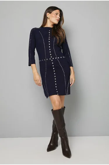 Stud Knitted Dress