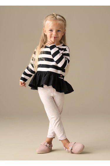 Marley Stripe Jersey Top And Spot Legging