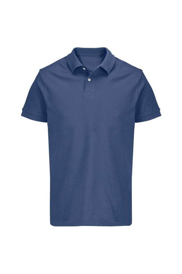 SOLS Pacific Pique Twin Needle Stitch Polo Shirt - Denim