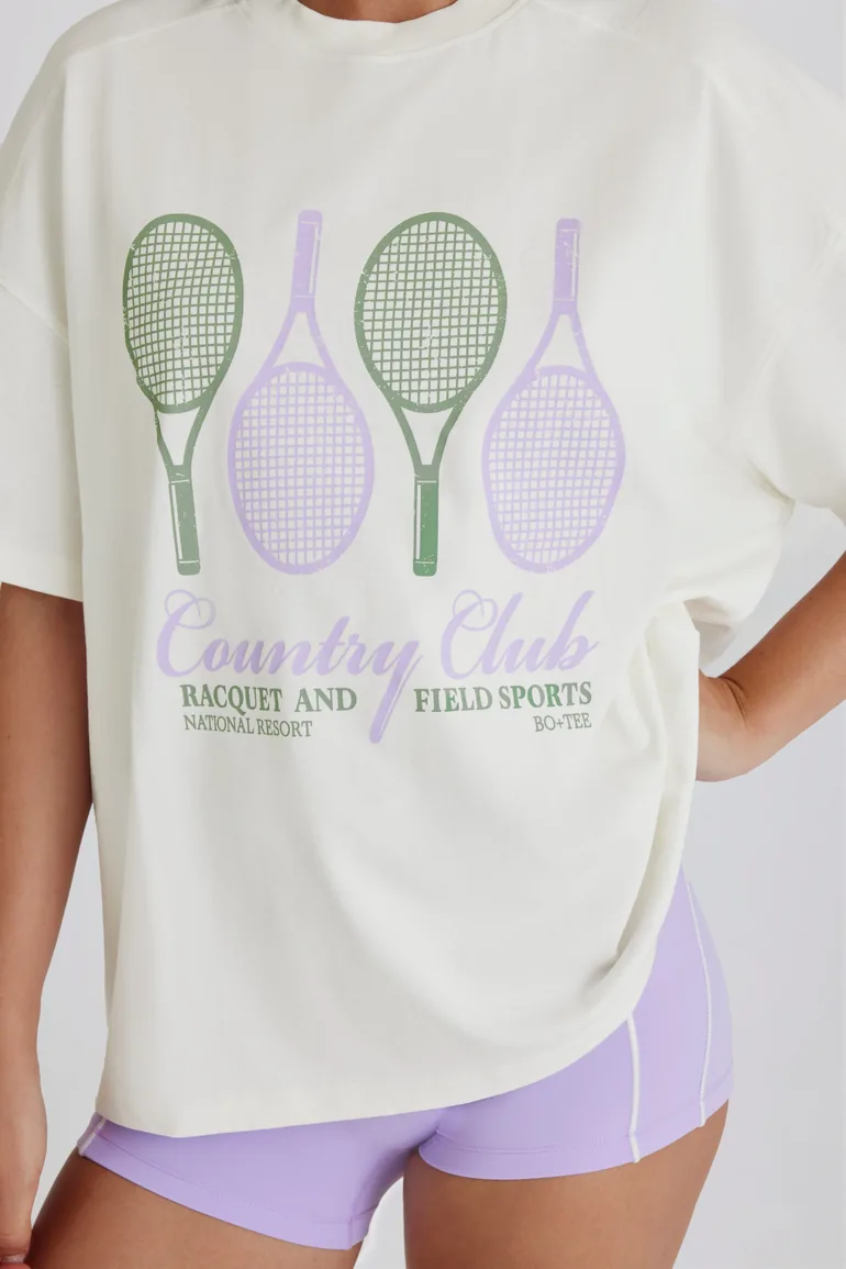 Oversized Graphic T-Shirt in Ivory - 1