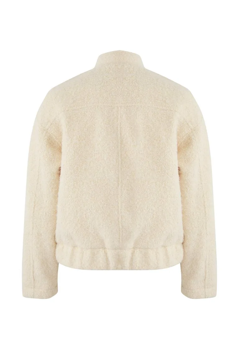Ecru Regular Thin Jacket Coat - 1