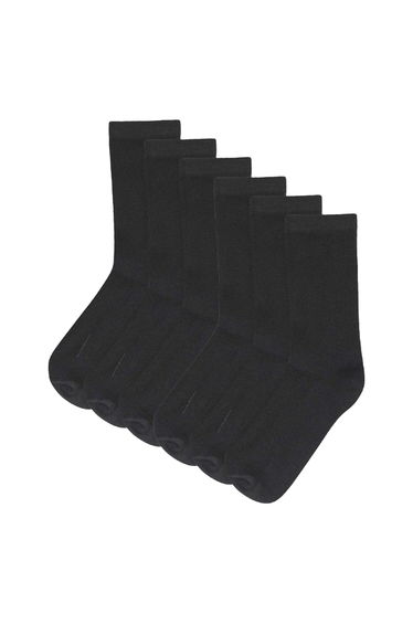 Soxy Childrens/Kids Cotton Socks (Pack of 12) - Black