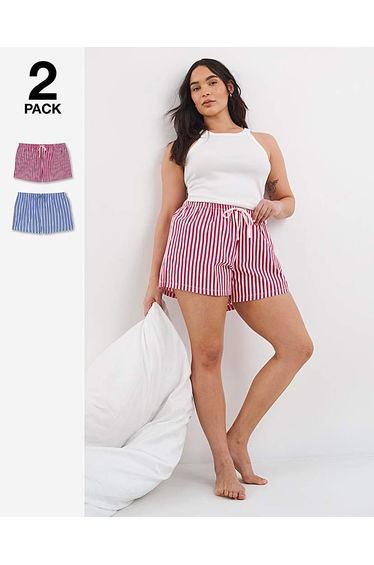 Pretty Secrets 2 Pack Pyjama Shorts