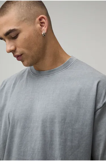 Essential Washed Regular Heavyweight T-Shirt - washed grey