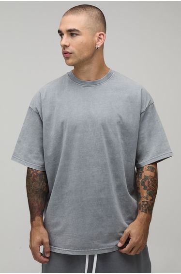 Essential Washed Regular Heavyweight T-Shirt - washed grey