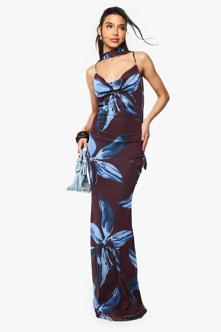 mini ruffle micro mini dress Mini Dress Blue Floral Myrtle Strapless Ruffle Mini Dress Size 14