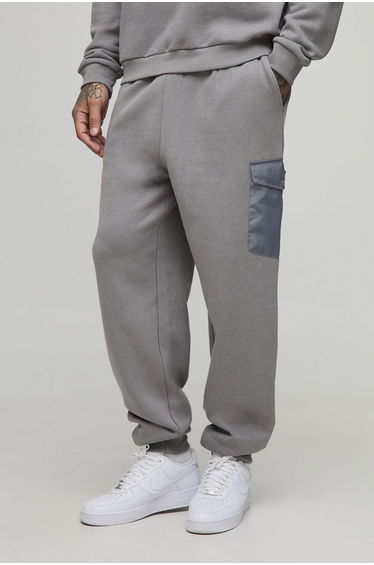 Tall Straight Leg Cargo Joggers - charcoal