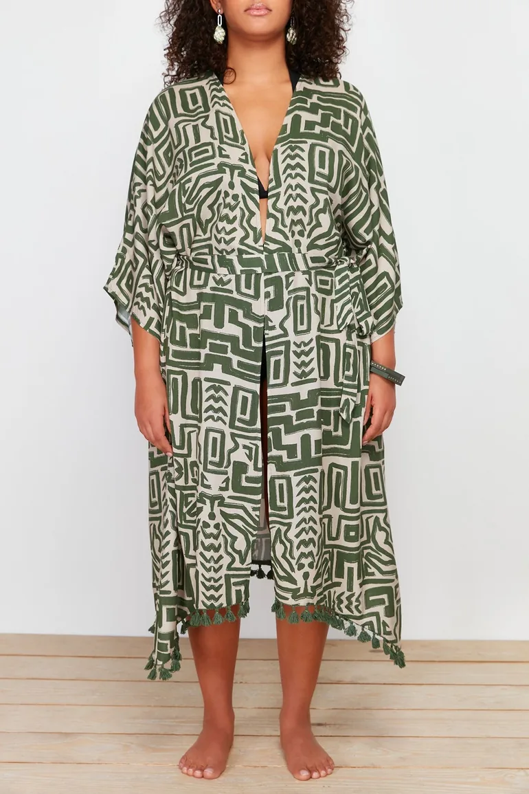 Multi Color Tasseled Kimono & Kaftan - 3