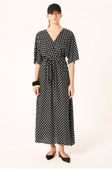 Belted Viscose Dress
