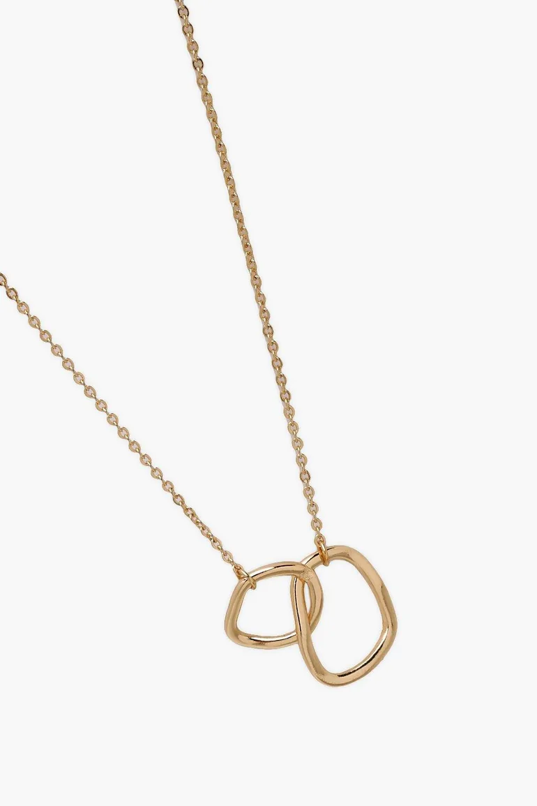 Interlocking Pendant Chain Necklace - gold - 1