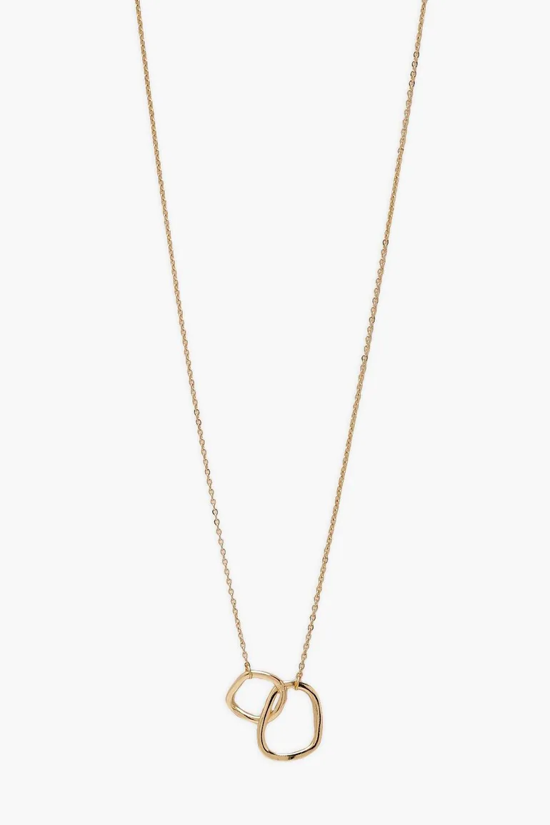 Interlocking Pendant Chain Necklace - gold