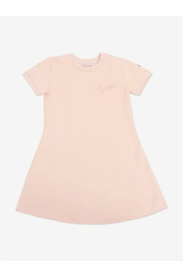 Girls Logo Jersey Dress in Pink