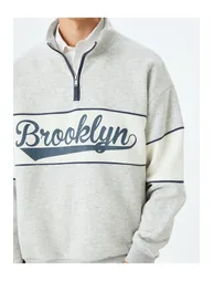 سويتشيرت رجالي - رمادي  - 1