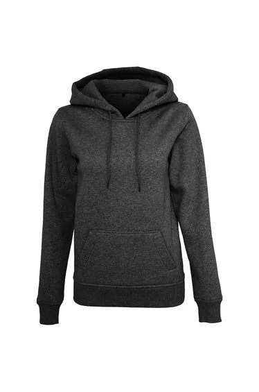 Womens/Ladies Heavy Pullover Hoodie - Black