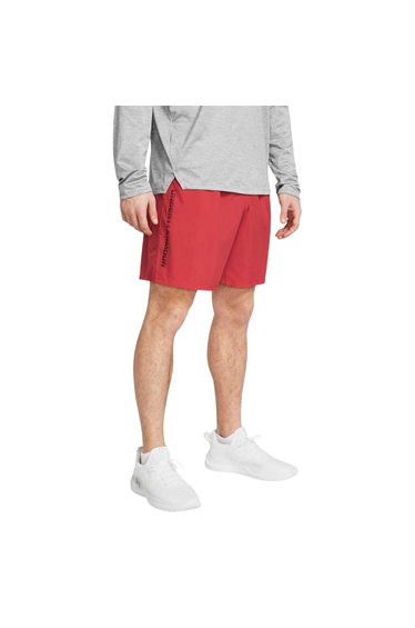 Under Armour Mens Vertical Logo Regular Shorts - Red/Black