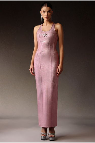 Verues Sleeveless Starfish Bandage Maxi Dress