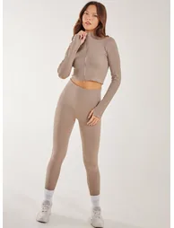 Active Rib Double Zip Top