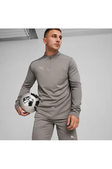 Men's Puma TeamFINAL Training 1/4 Zip Top in Grey