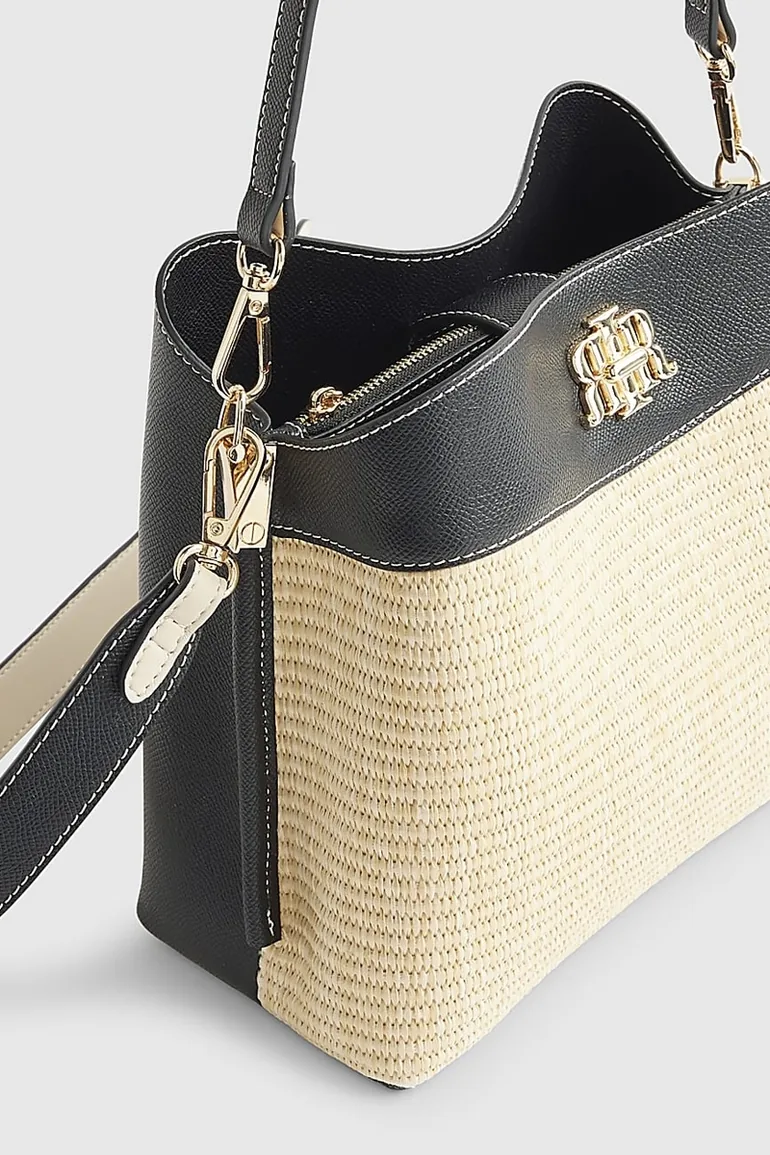 Beige Raffia Bucket Bag - 3