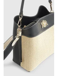 Beige Raffia Bucket Bag - 3