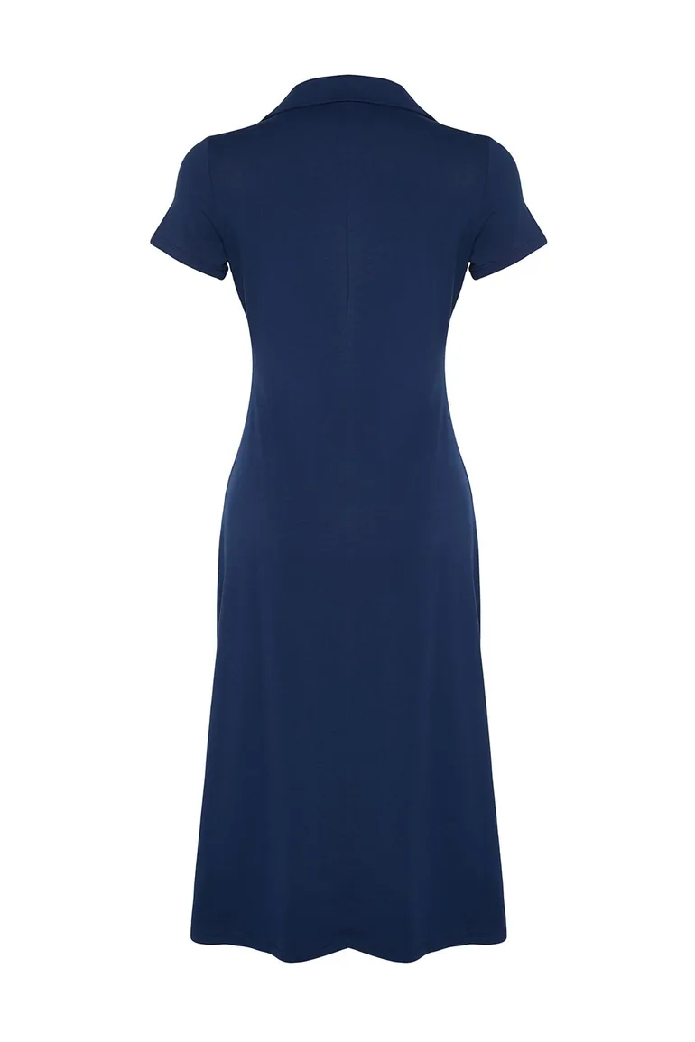 Shop Trendyol Navy A-Line Midi Skater Dress Online in Iraq