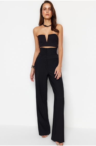 Pants - Black - Wide leg