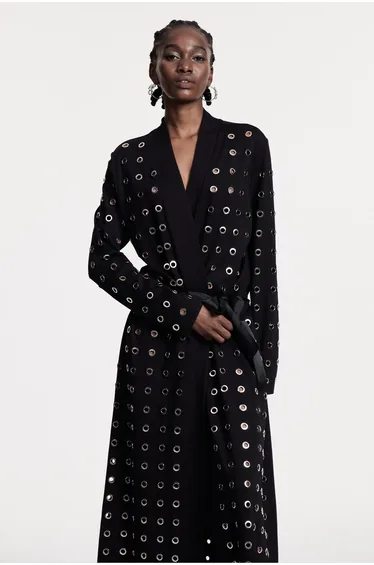 معطف ميداكسي بحزام