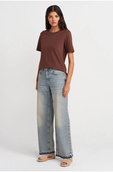 Dilvin Women's Cotton Crew Neck T-Shirt