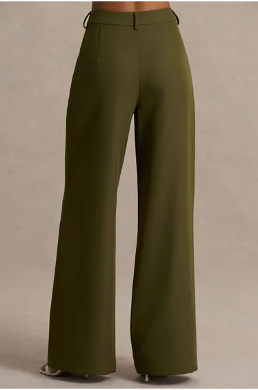 بنطلون بأرجل مستقيمة - أخضر