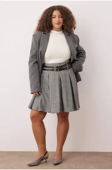 Multicolored Woven Large Size Skirt