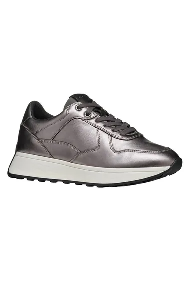 Geox Womens/Ladies D Amabel A Leather Trainers - Gun Metal