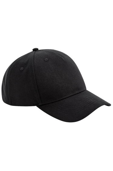 Beechfield Unisex Adult Organic Cotton 5 Panel Baseball Cap - Black