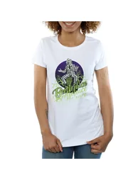 Beetlejuice Womens/Ladies Faded Pose Cotton T-Shirt - White - 3