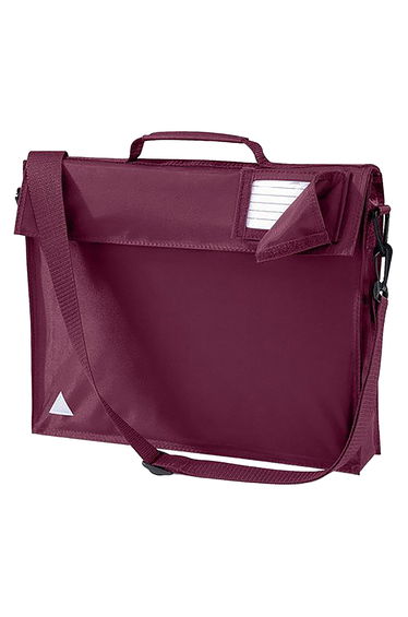 Quadra Junior Book Bag With Strap (Pack of 2) - Burgundy