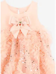 Angels Face Girls Dylas Ruffle Sequin Dress in Pink - 3
