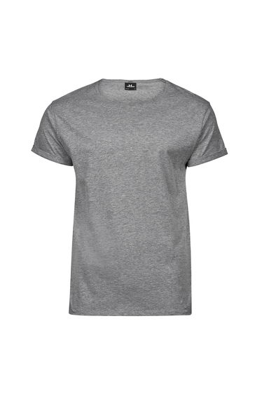 Tee Jays Mens Heather Roll Up T-Shirt - Heather Grey