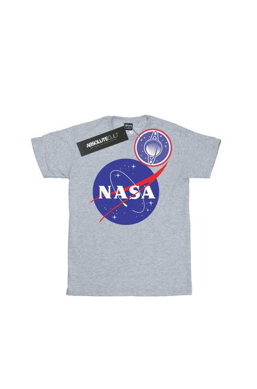NASA Boys Insignia Logo Cotton T-Shirt - Sport Grey