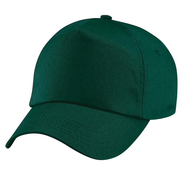 Beechfield Unisex Plain Original 5 Panel Baseball Cap (Pack of 2) - Bottle Green - 1